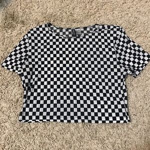 H&M Checkered Crop Top